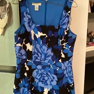 London times petite ladies blue floral dress size 10 petite